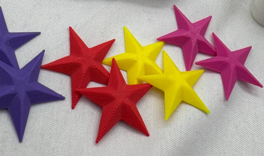 Jumping Spider Enclosure Stars: Colorful Terrarium Decor, 8-Piece Set