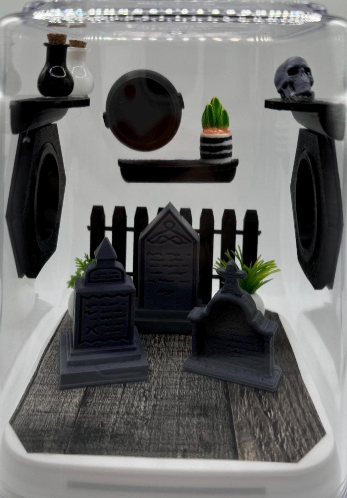 Accessories for The Graveyard 2.0 jumping spider enclosure,accessories,3d printed,decor