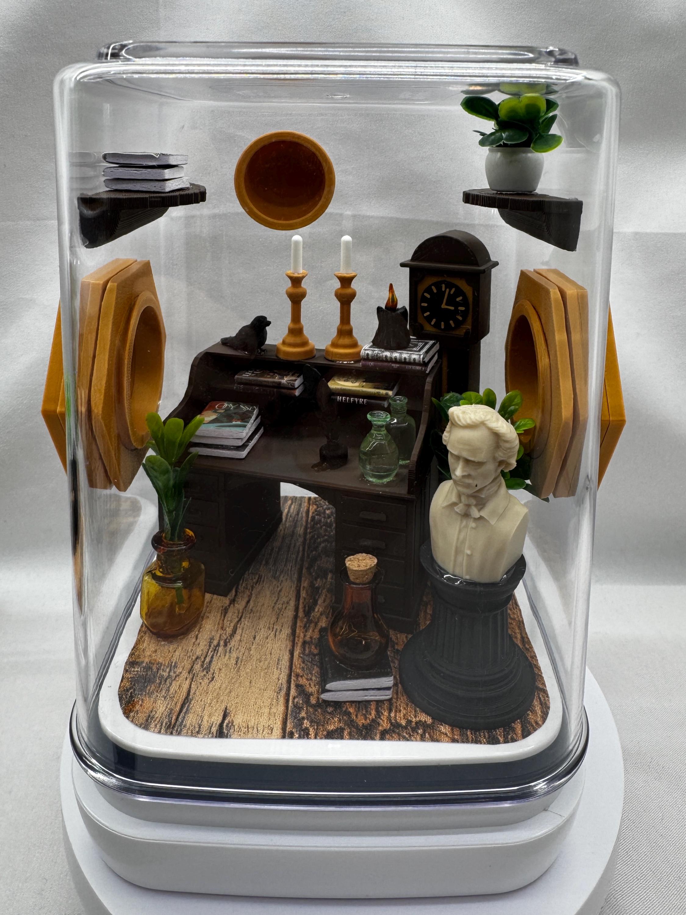 Edgar Allan Poe Jumping Spider Enclosure | Gothic Terrarium | Handmade Pet Habitat