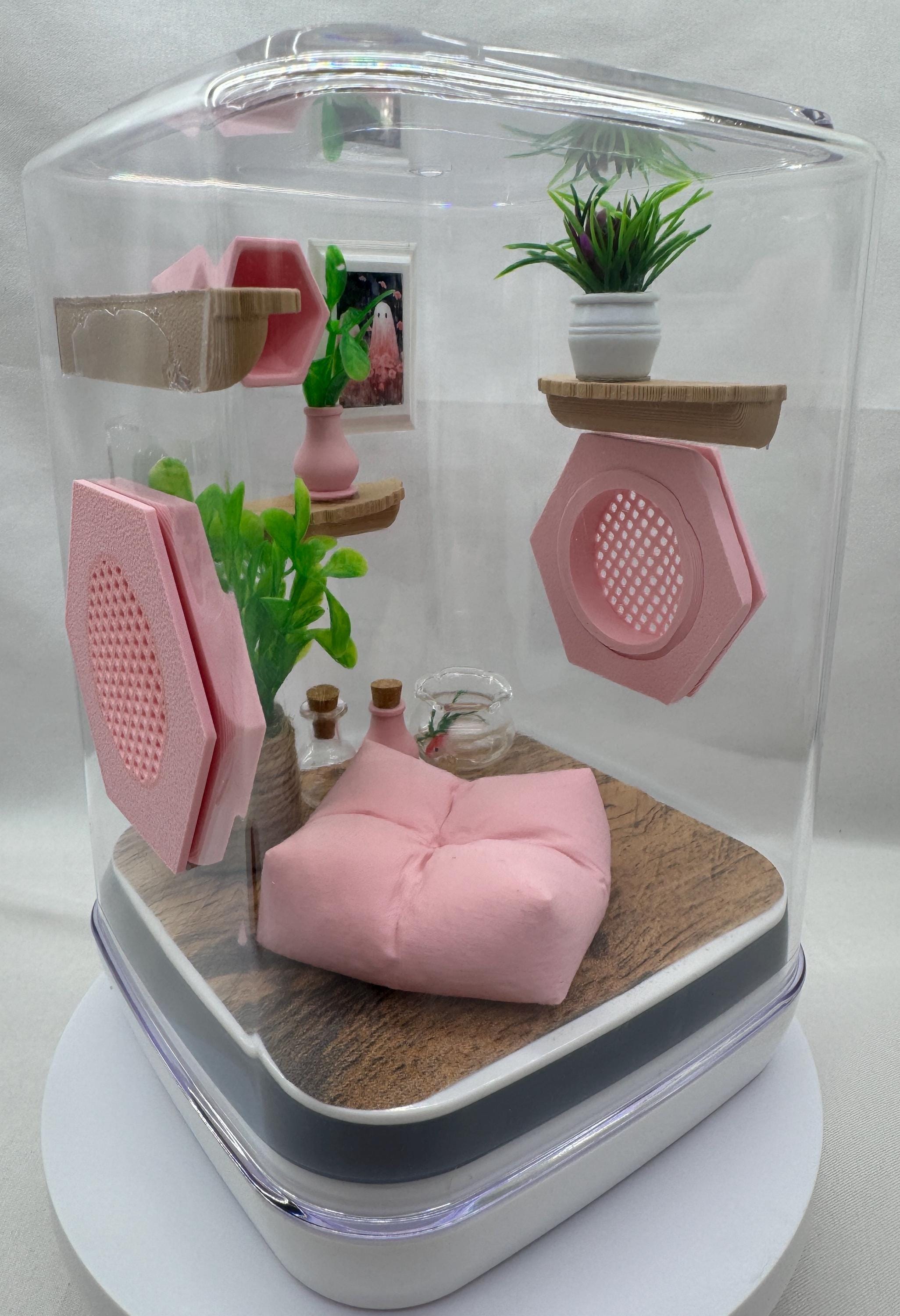 Pink Paradise Jumping Spider Terrarium: Customizable Enclosure & Accessories for Pet Arachnids