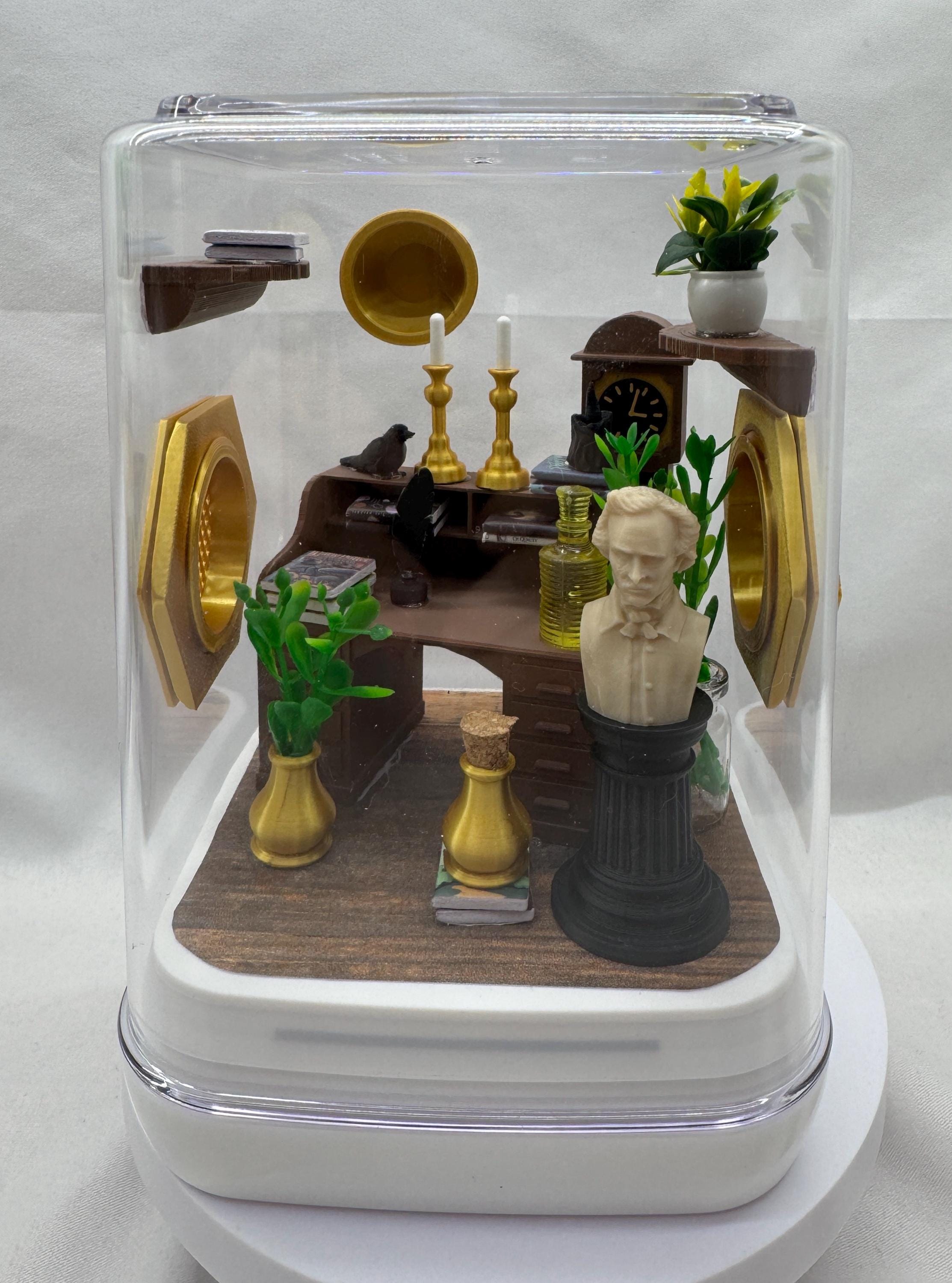 Edgar Allan Poe Jumping Spider Enclosure | Gothic Terrarium | Handmade Pet Habitat