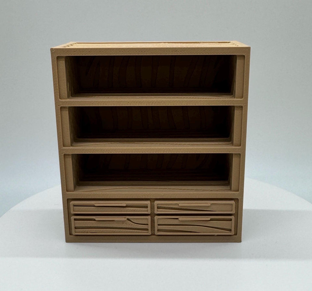 3D Printed Miniature Bookshelf - Jumping Spider Enclosure Decor