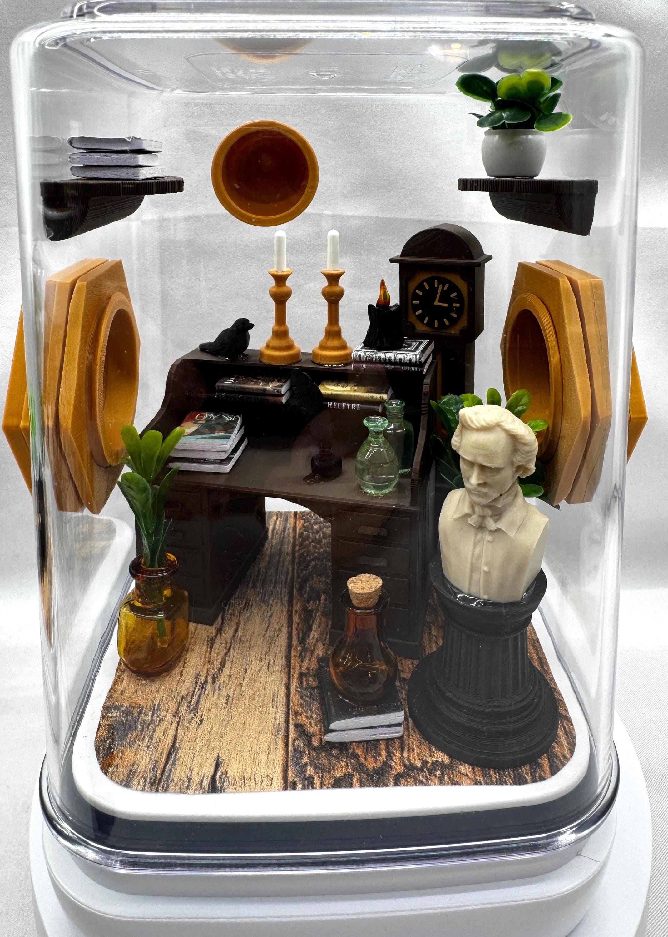 Edgar Allan Poe Jumping Spider Enclosure | Gothic Terrarium | Handmade Pet Habitat