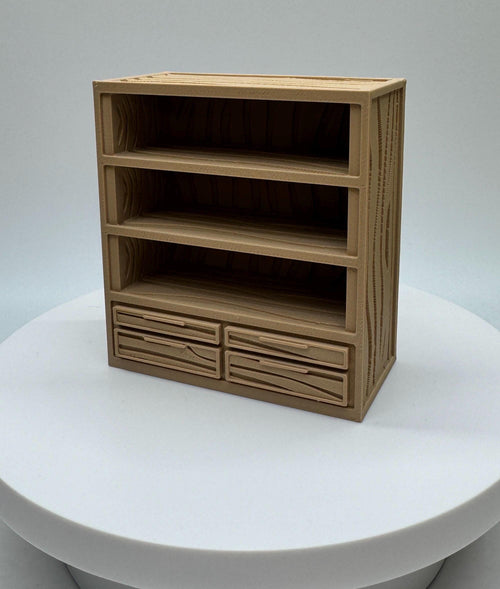 3D Printed Miniature Bookshelf - Jumping Spider Enclosure Decor