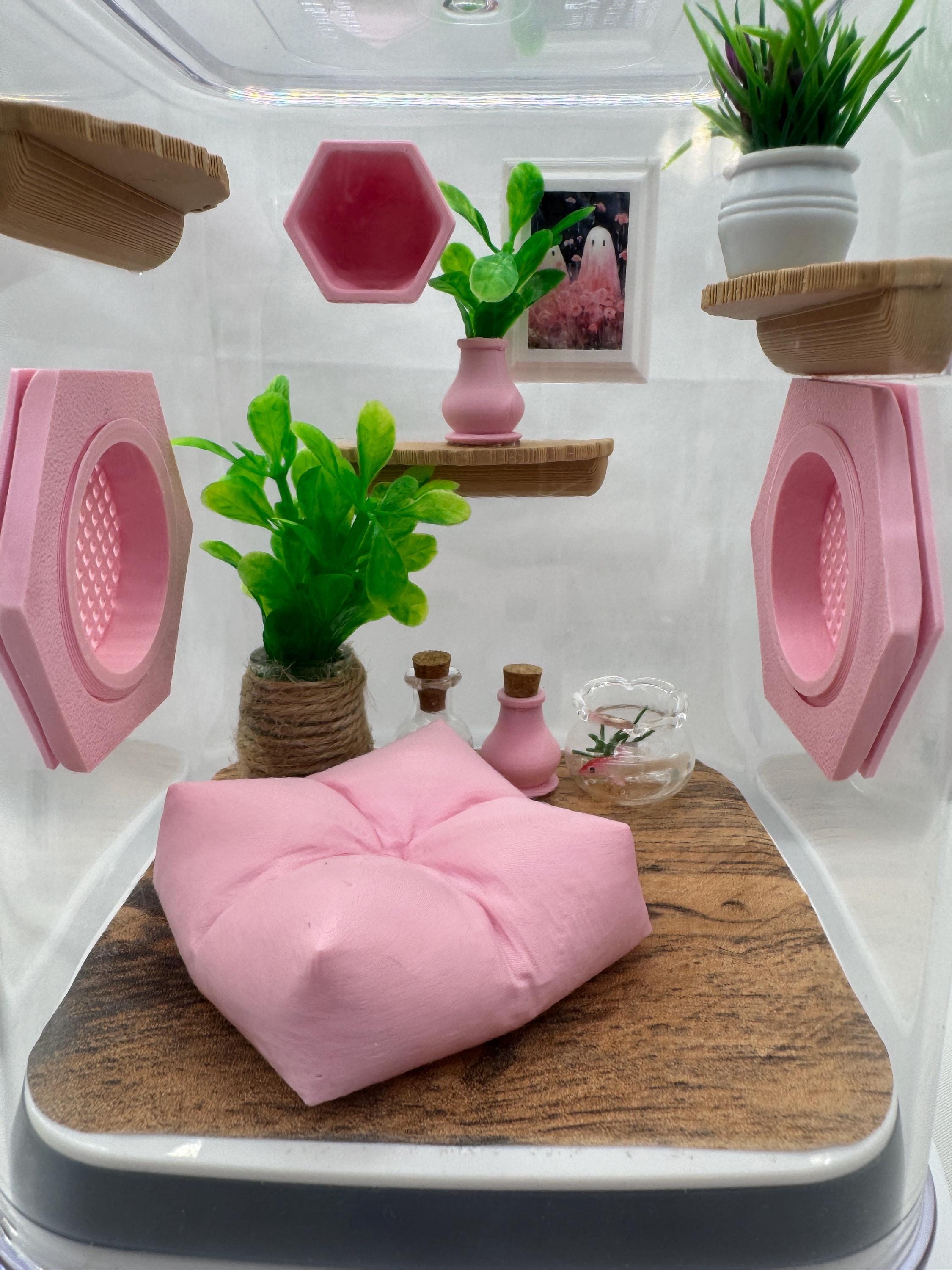 Pink Paradise Jumping Spider Terrarium: Customizable Enclosure & Accessories for Pet Arachnids