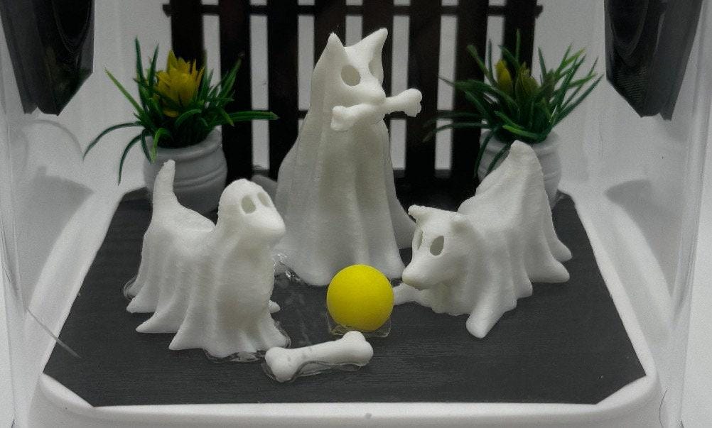 Jumping Spider Enclosure Decor - 3D Printed Ghost Dogs - Customizable