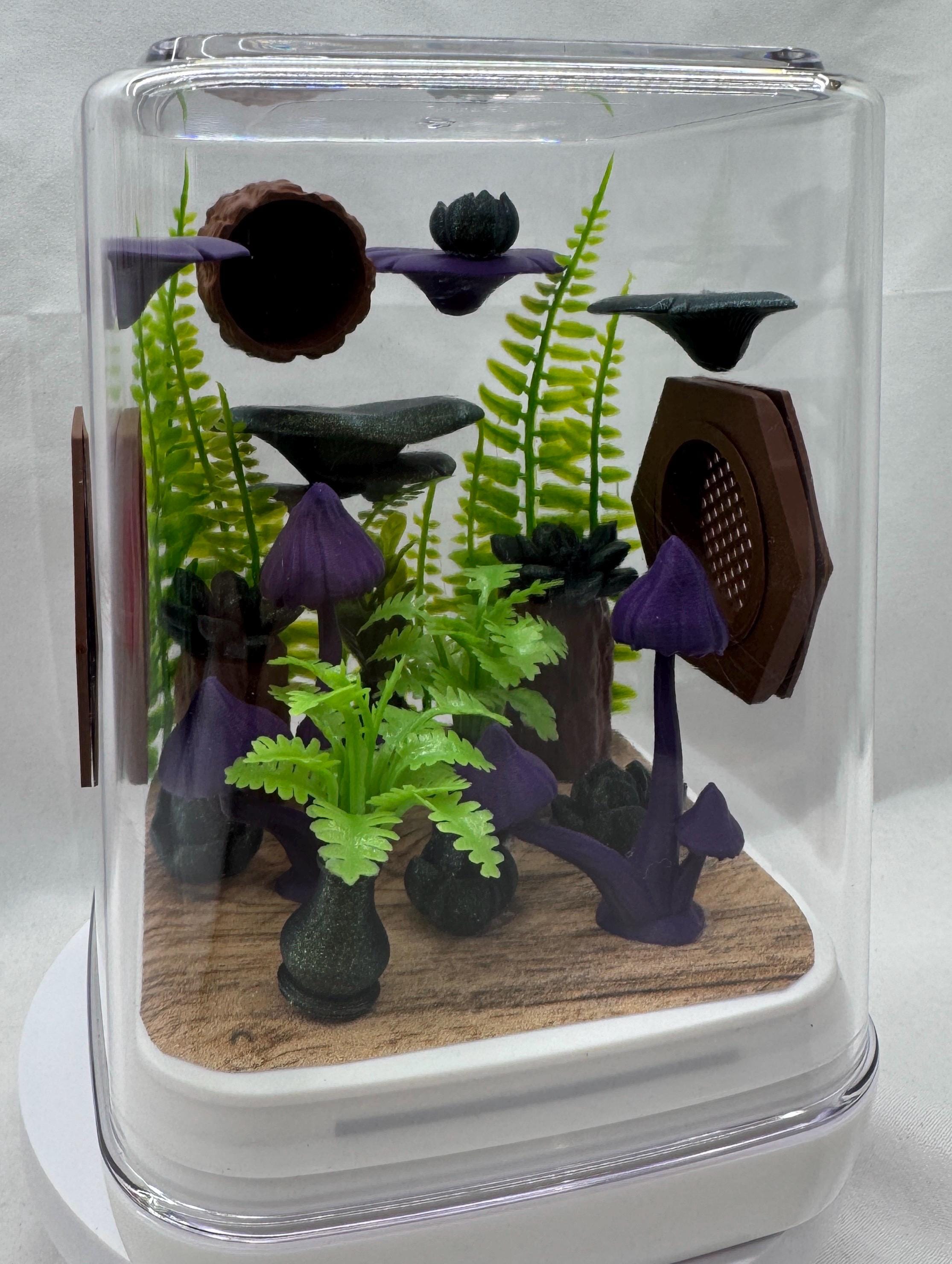 Rainforest-Themed Jumping Spider Enclosure, Decorated Pet House, Habitat, Custom Spider Hide, Terrarium Accessories