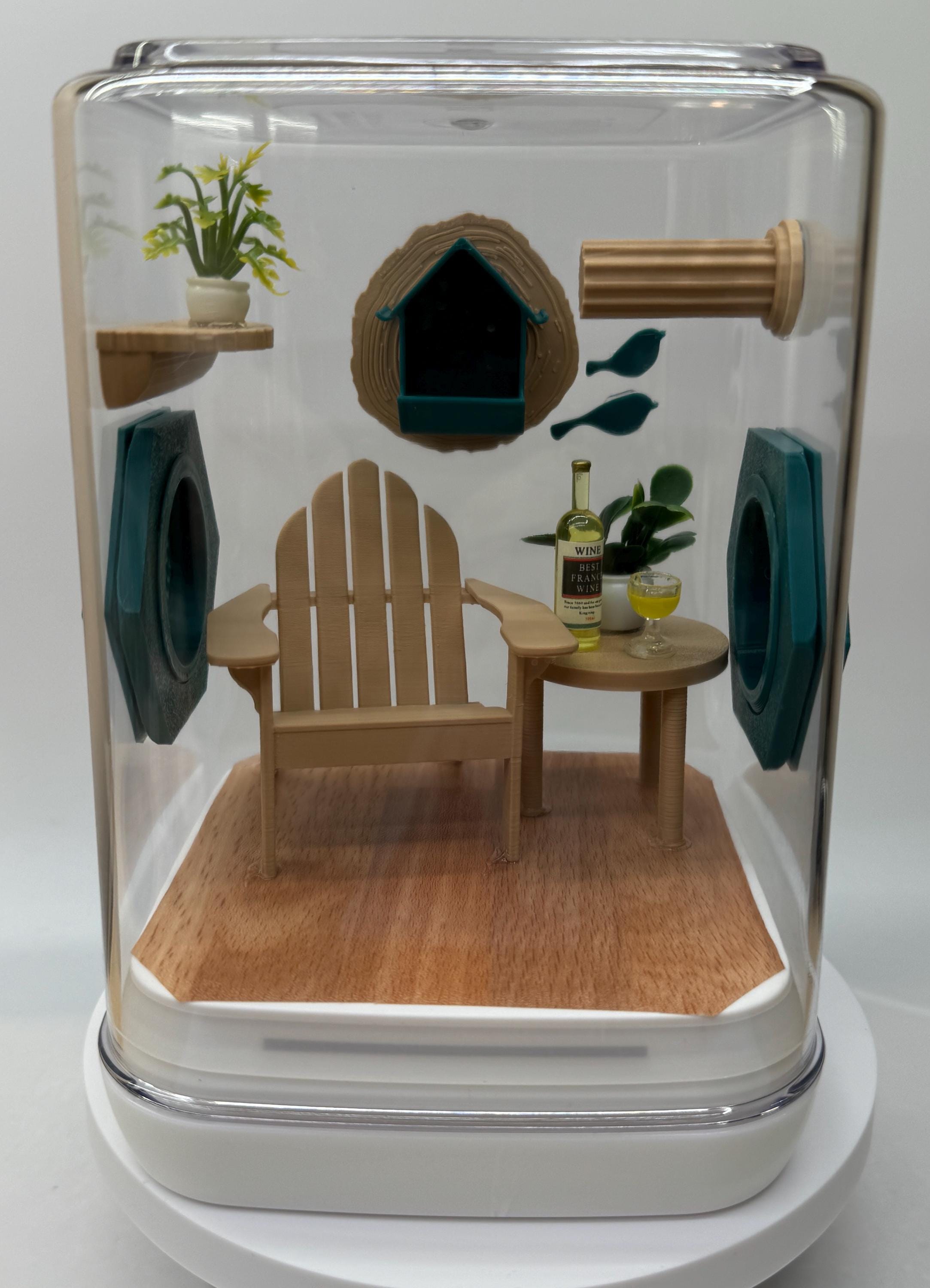 Accessory Pack for Bird watching jumping spider enclosure, terrarium, acrylic, accessories