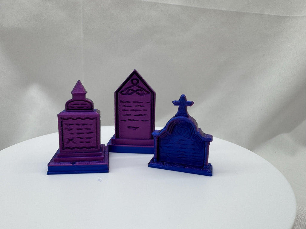 Set of 3 Gravestones for jumping spider enclosure