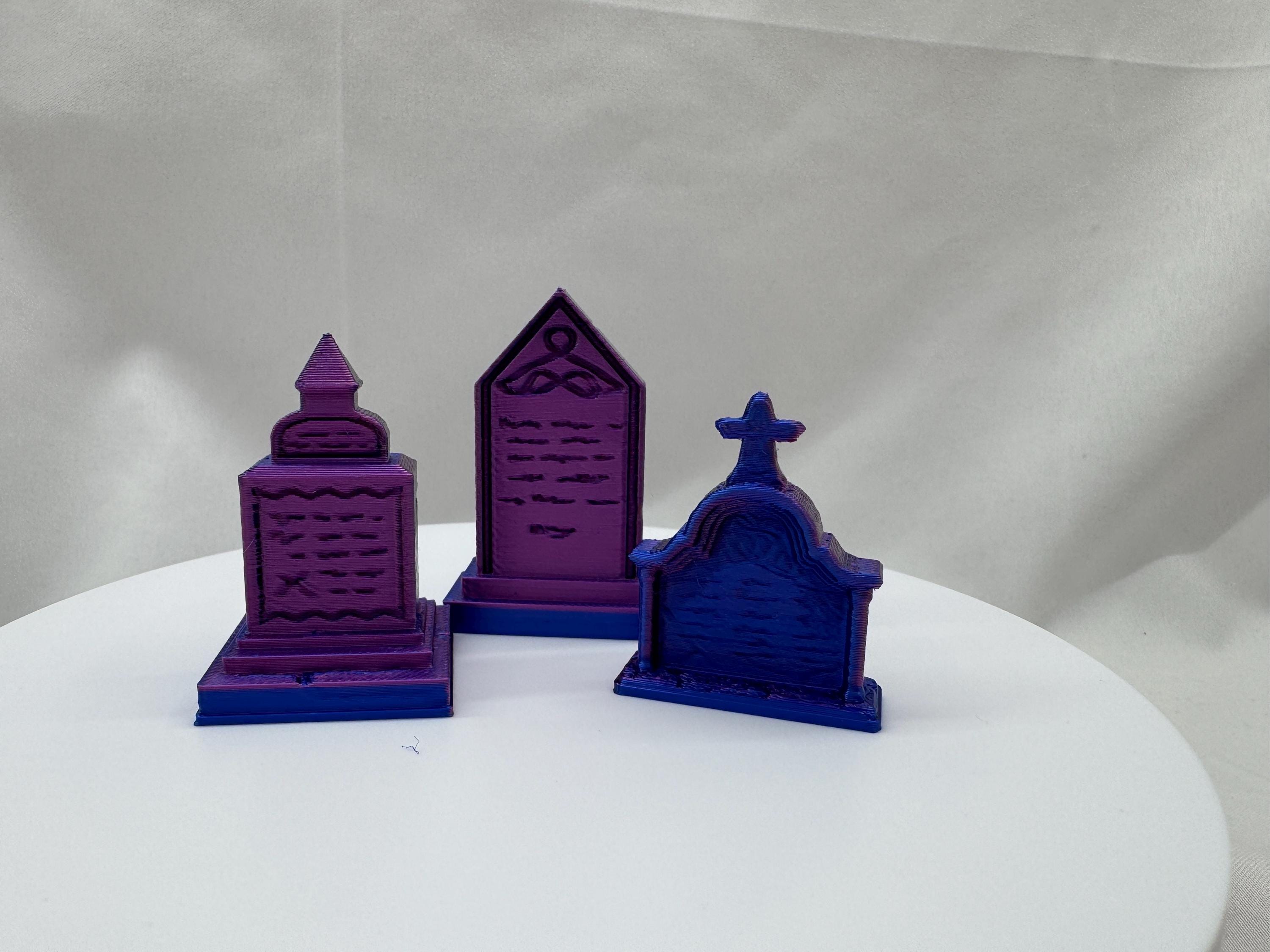 Set of 3 Gravestones for jumping spider enclosure