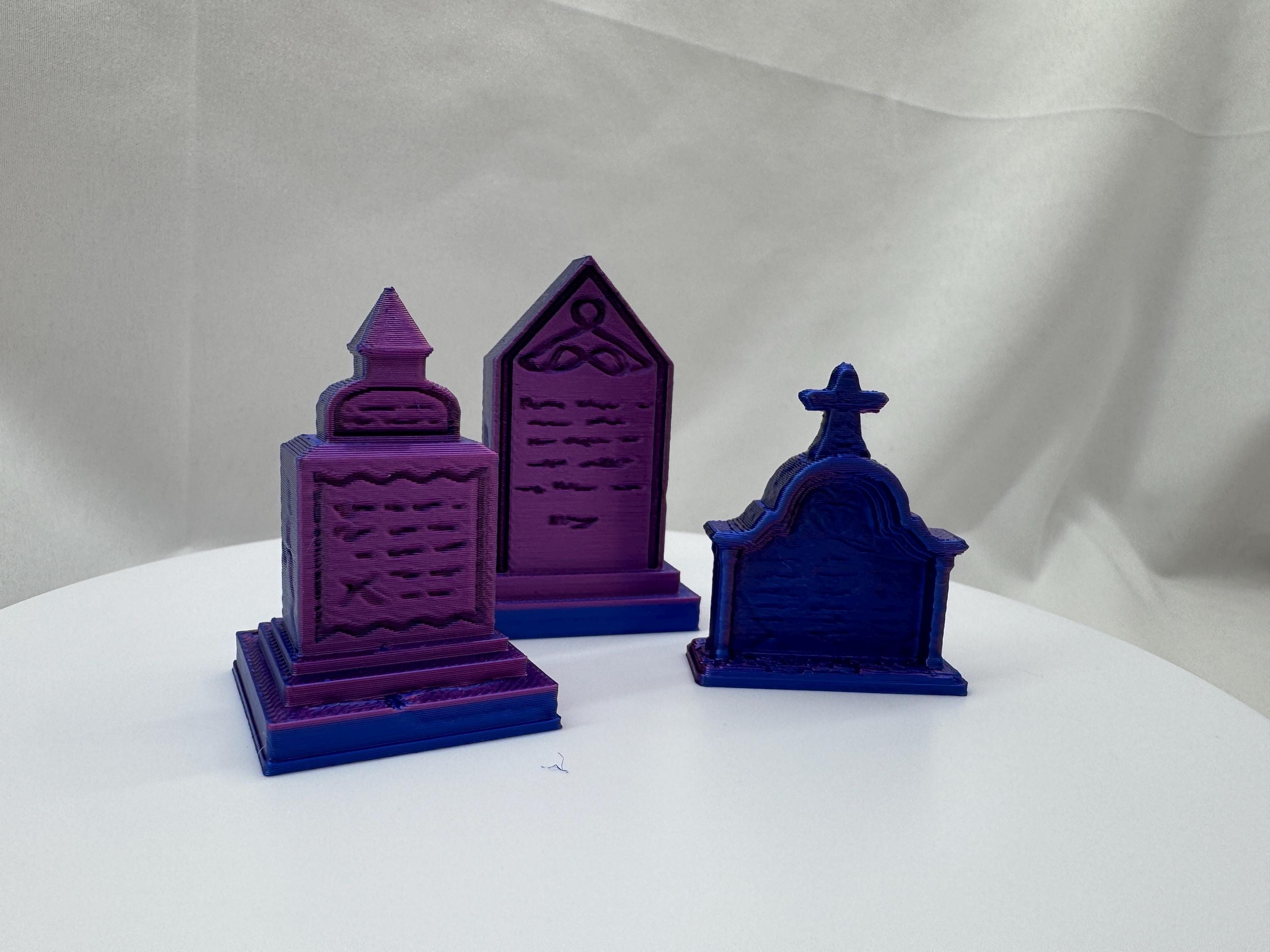 Set of 3 Gravestones for jumping spider enclosure