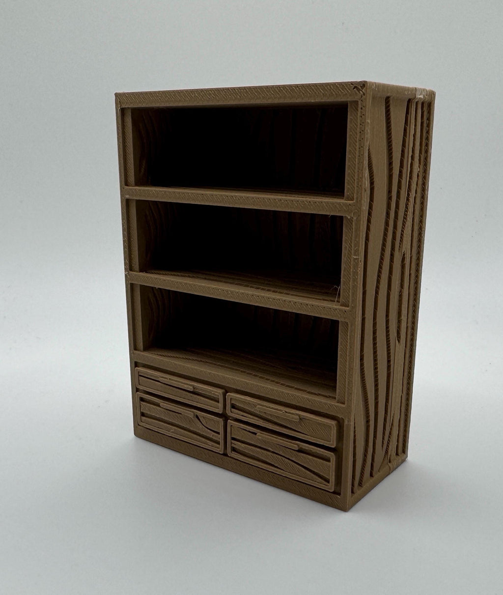 3D Printed Miniature Bookshelf - Jumping Spider Enclosure Decor