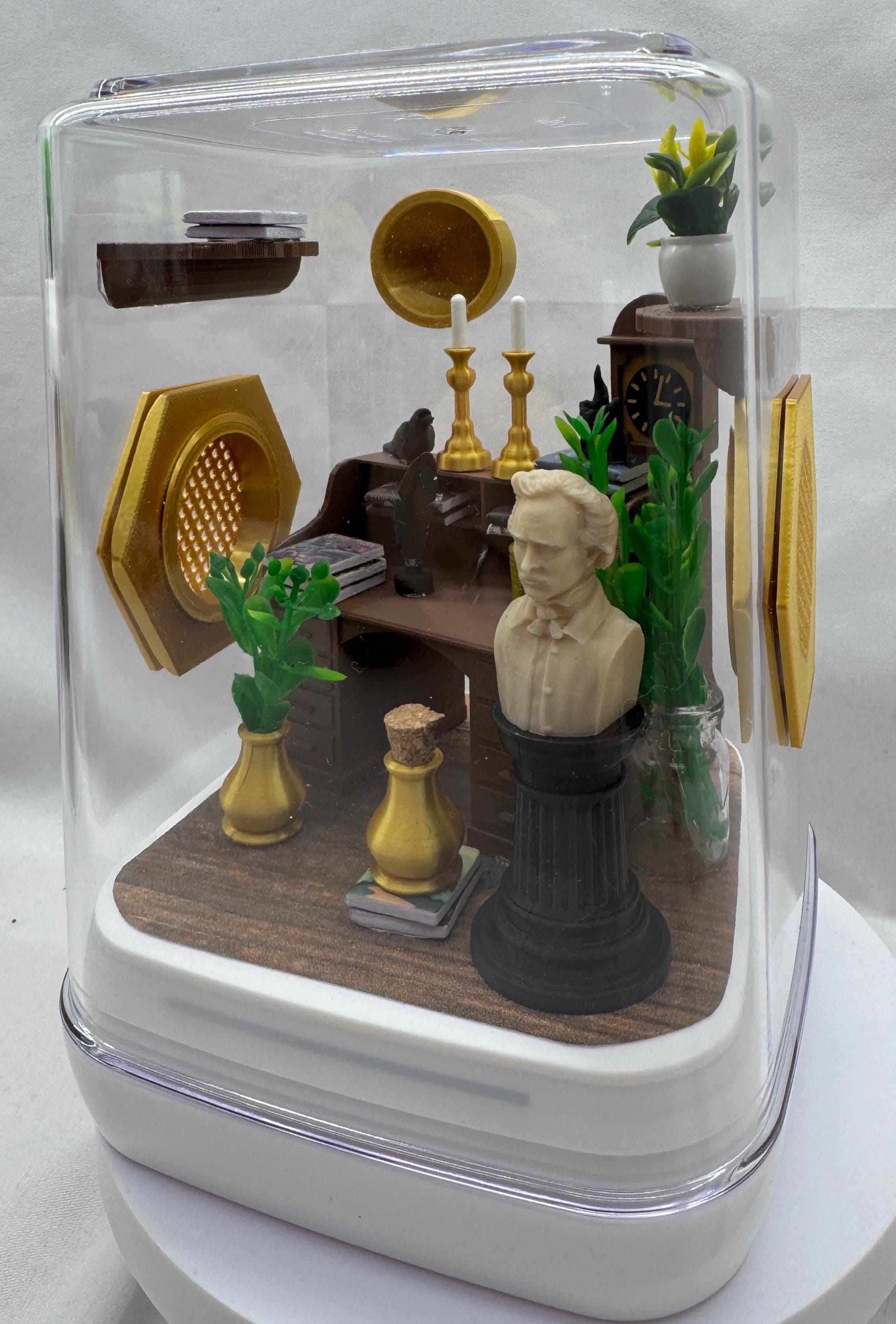 Edgar Allan Poe Jumping Spider Enclosure | Gothic Terrarium | Handmade Pet Habitat