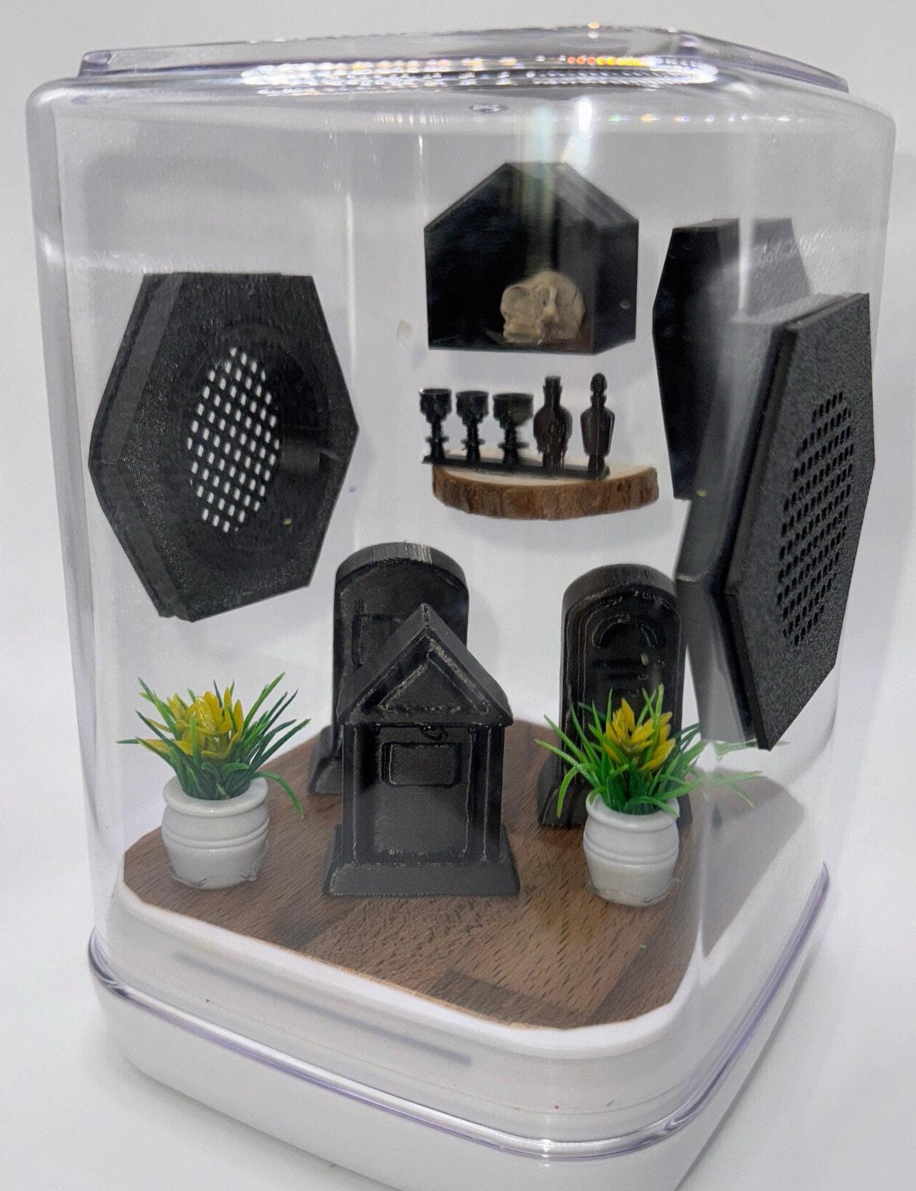 Accessory Pack for Jumping Spiders -  Terrarium Decor Set -  Spider Habitat Supplies - Graveyard