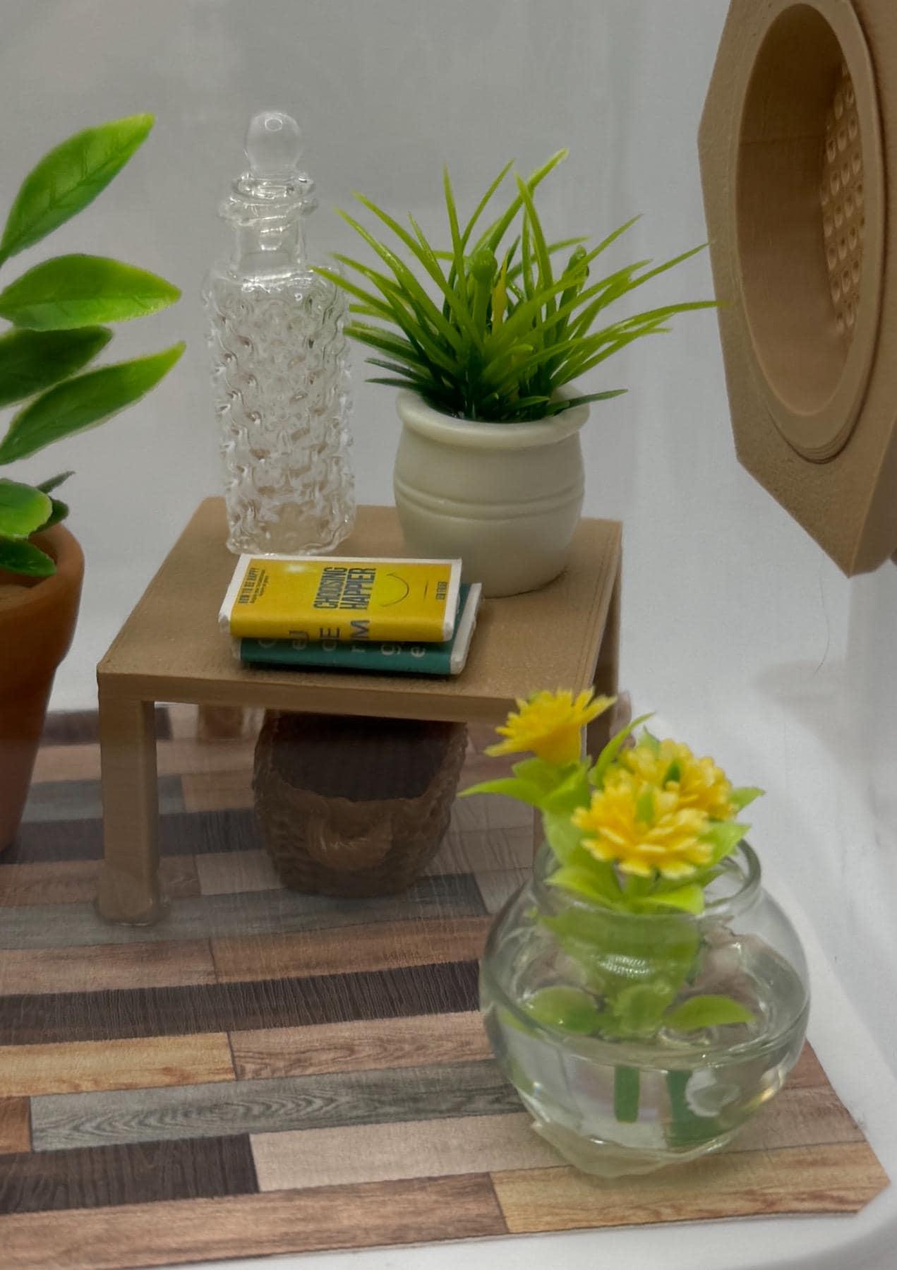 Square Side Table for jumping spider enclosure