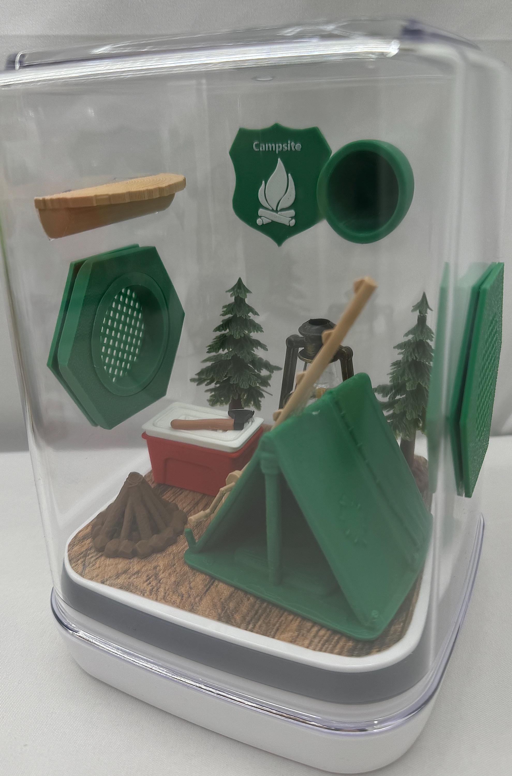 Accessory Pack for Camping Themed Accessories for Jumping Spider Enclosure - Nature-Inspired Terrarium Decor