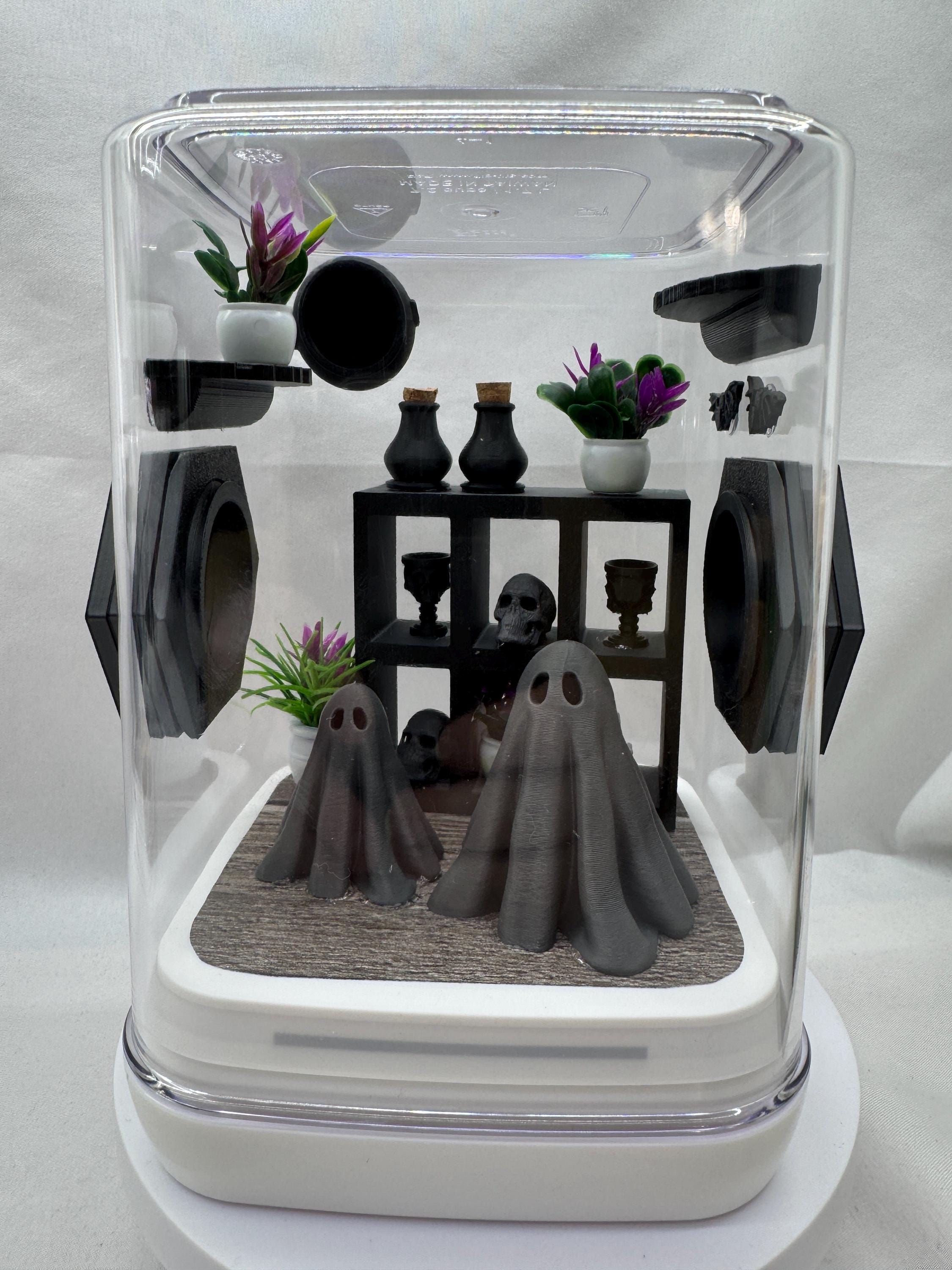 Jumping Spider Enclosure, Haunted Ghost Mansion, Spooky Decor, Acrylic, 3D Printed